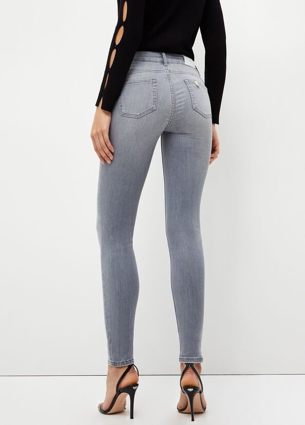 Women's Liu Jo Bottom Up Skinny Jeans Grey | PTJ-645081