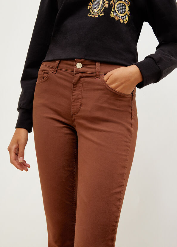 Women's Liu Jo Bottom Up Skinny Pants Brown | NSV-815796