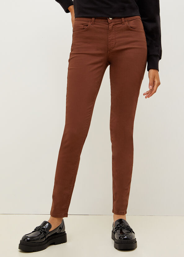 Women\'s Liu Jo Bottom Up Skinny Pants Brown | NSV-815796