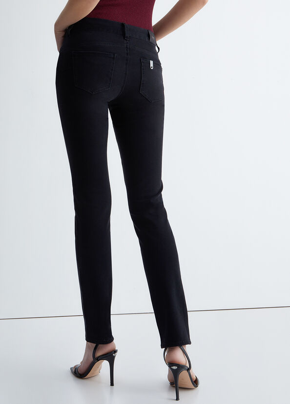 Women's Liu Jo Bottom-Up Slim- Slim-Fit Jeans Black | VTF-813756