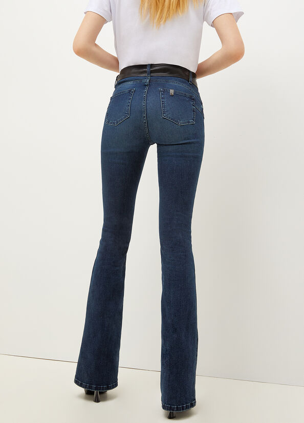 Women's Liu Jo Bottom Up With Straight-Fit Jeans Blue | PHV-401582