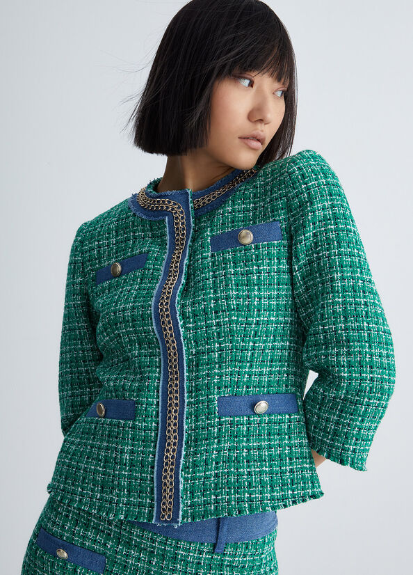 Women\'s Liu Jo Bouclé Jackets Green | BYN-954021