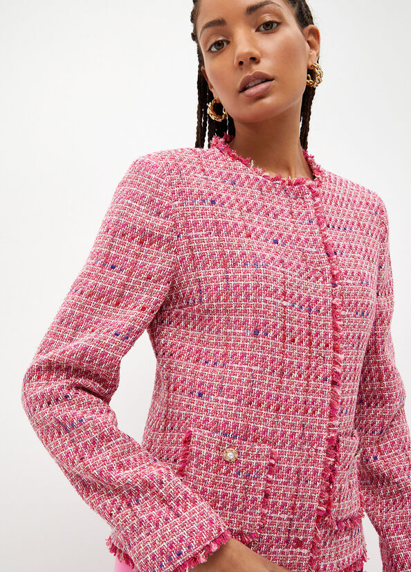 Women's Liu Jo Bouclé Jackets Red | OJL-468593