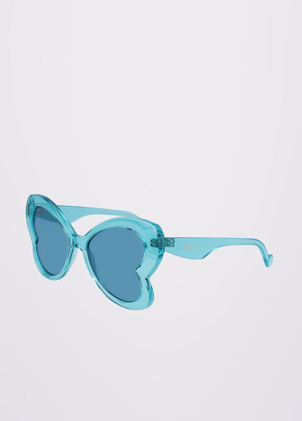 Women's Liu Jo Butterfly Sunglasses Light Turquoise | TFO-014785