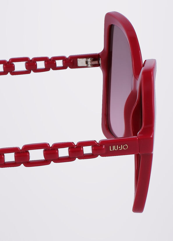 Women's Liu Jo Butterfly Sunglasses Red | MPU-930486