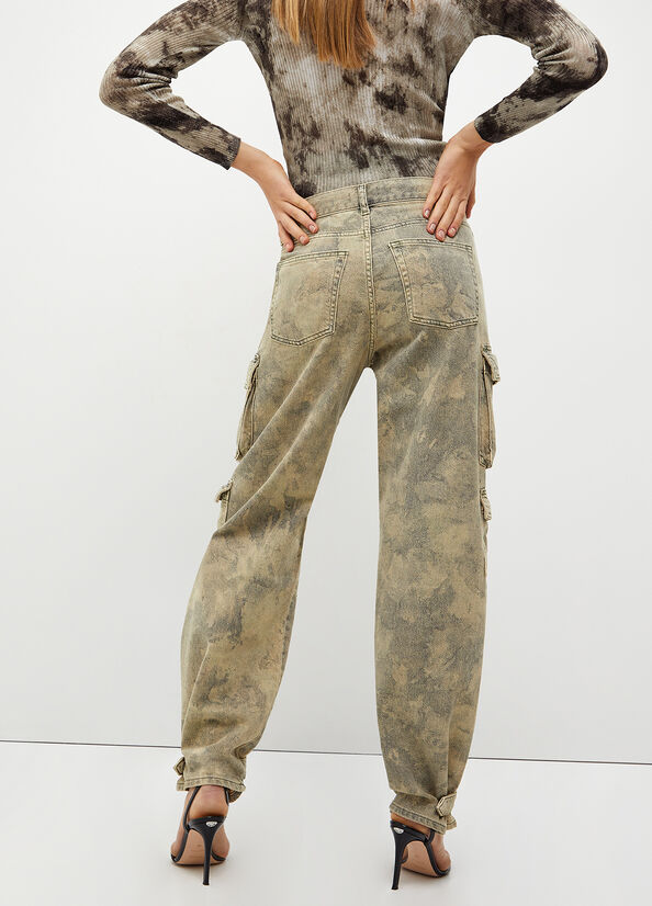 Women's Liu Jo Camouflage Cargo Pants Green | BKW-028694