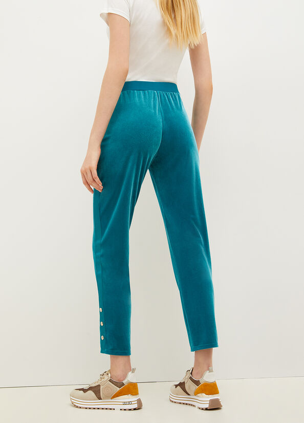 Women's Liu Jo Chenille Jogging Pants Green | FLV-924063