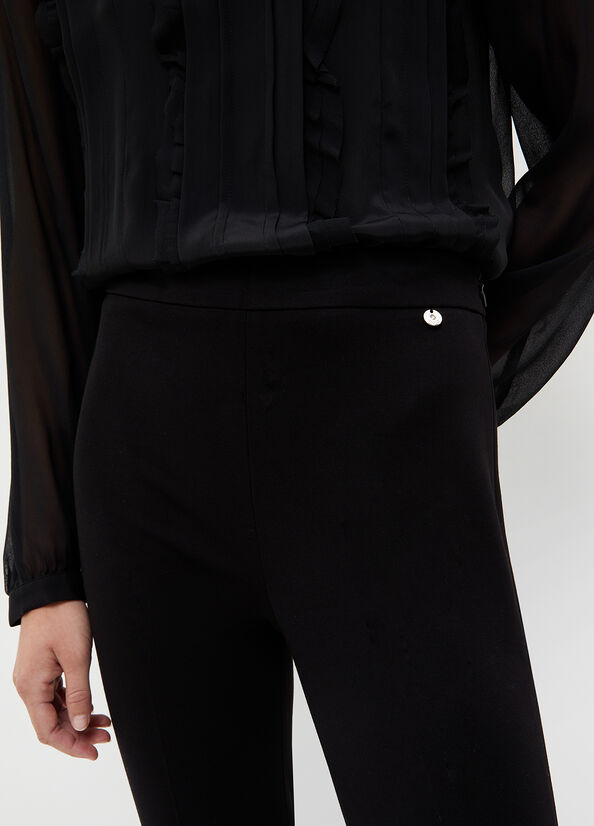 Women's Liu Jo Cigarette Pants Black | VAJ-784265