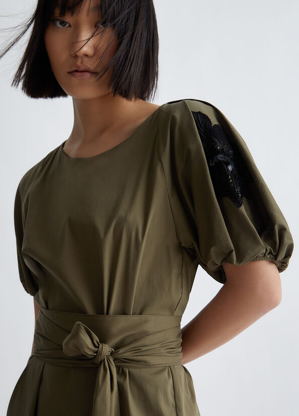 Women's Liu Jo Coming Soon Dress Olive | CJV-928163