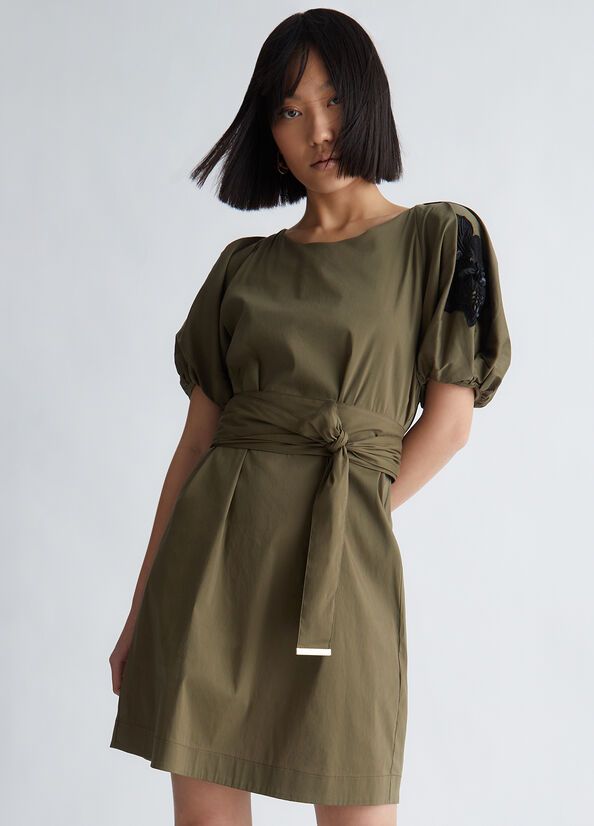 Women\'s Liu Jo Coming Soon Dress Olive | CJV-928163