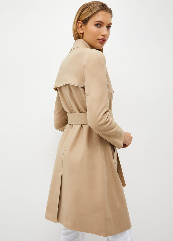 Women's Liu Jo Cotton Trench Coats Beige | MTC-159867