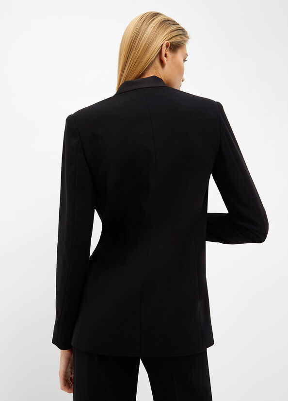 Women's Liu Jo Crepe Blazer Jackets Black | MGJ-307216