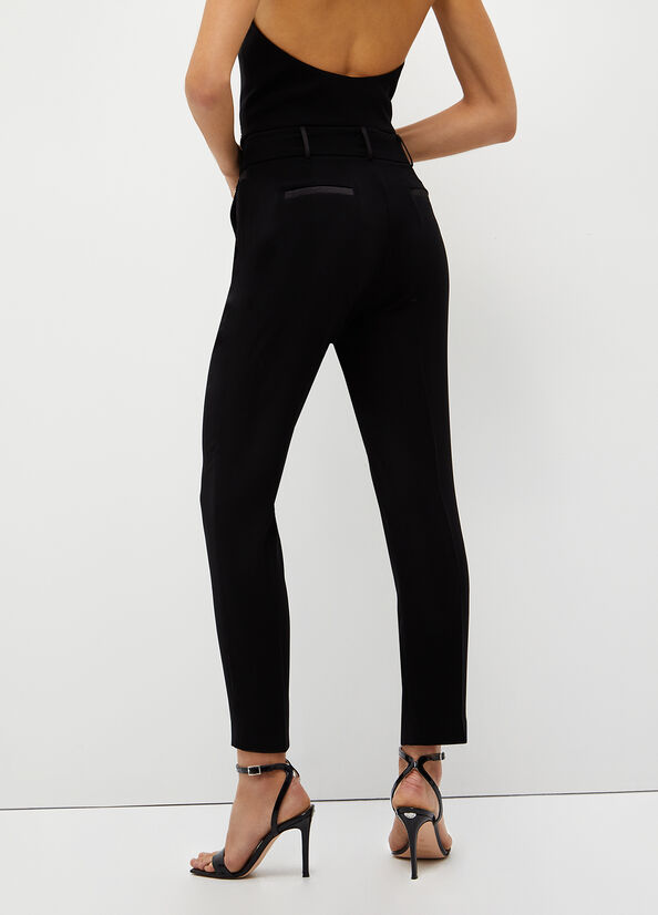 Women's Liu Jo Crepe Pants Black | PLB-561304