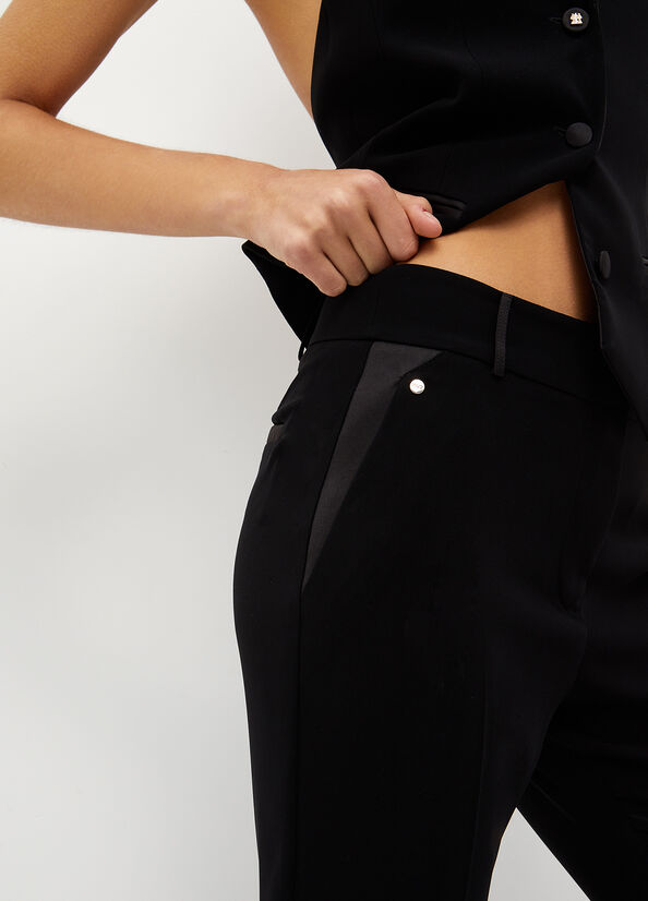 Women's Liu Jo Crepe Pants Black | PLB-561304