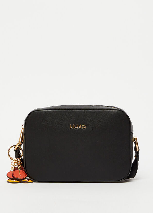 Women's Liu Jo Crossbody With Charm Crossbody Bags Black | HEJ-617328