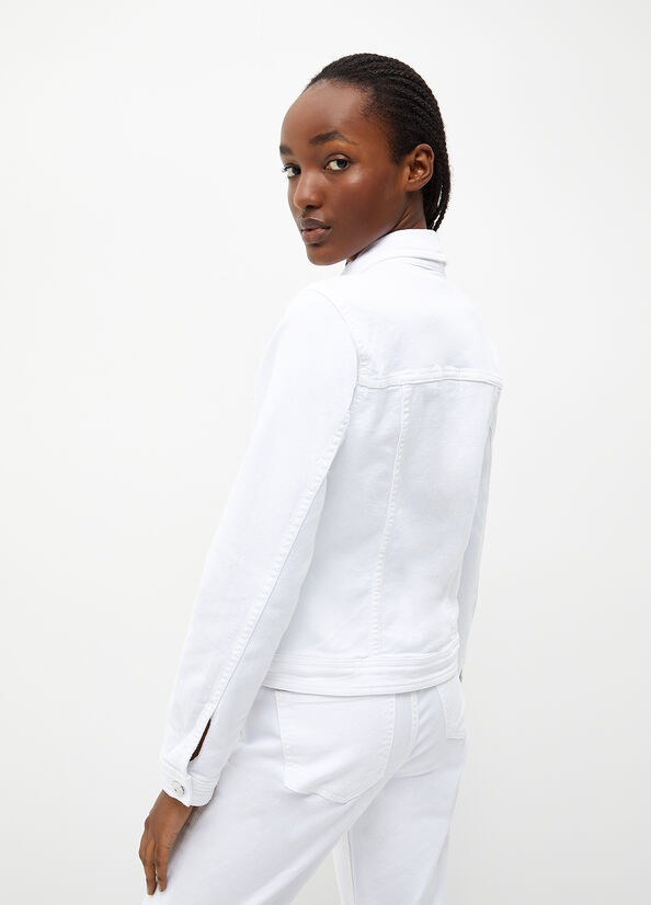 Women's Liu Jo Denim Jackets White | CLP-517894