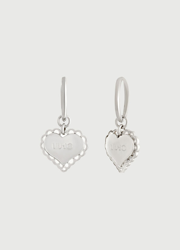 Women's Liu Jo Earrings With Hearts Jewelry Grey | OBK-897056