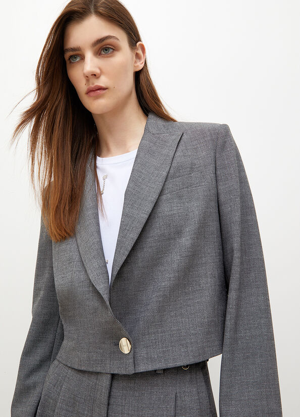 Women's Liu Jo Eco-Friendly Blazer Jackets Grey | FLX-251863