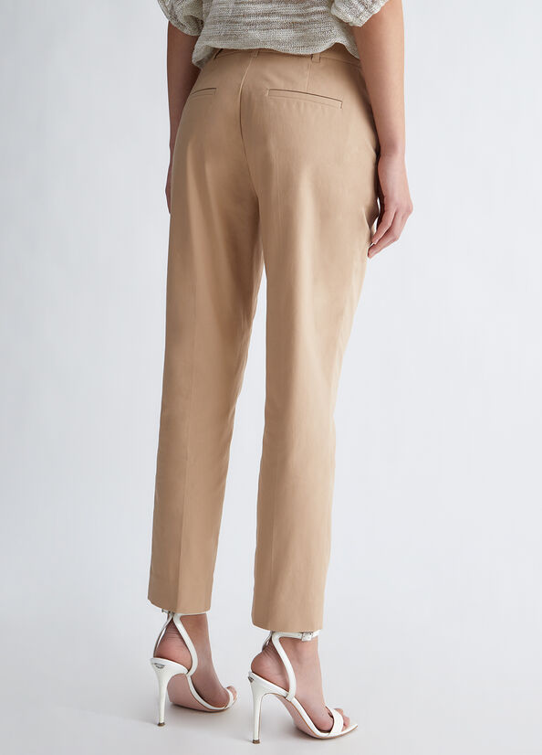 Women's Liu Jo Eco-Friendly Cigarette Pants Beige | SDC-492630