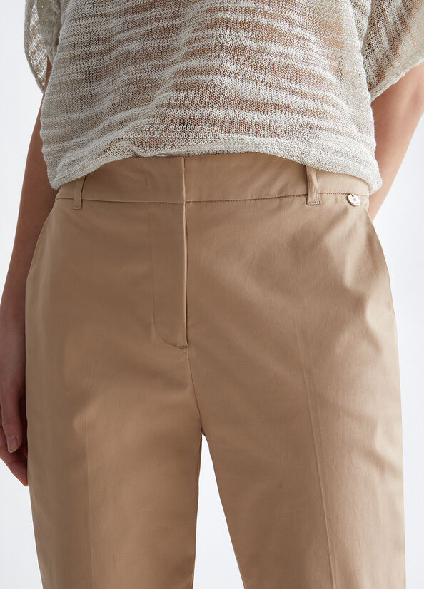 Women's Liu Jo Eco-Friendly Cigarette Pants Beige | SDC-492630