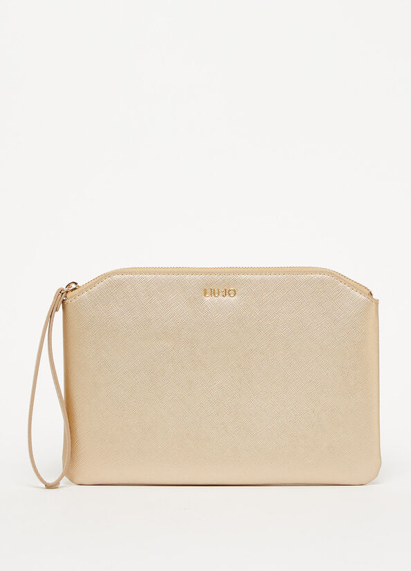 Women's Liu Jo Eco-Friendly Clutch Bag Gold | CAH-490715