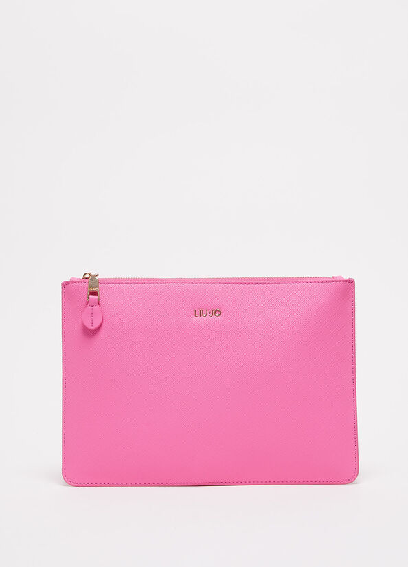 Women's Liu Jo Eco-Friendly Clutch Bag Pink | YSV-473951