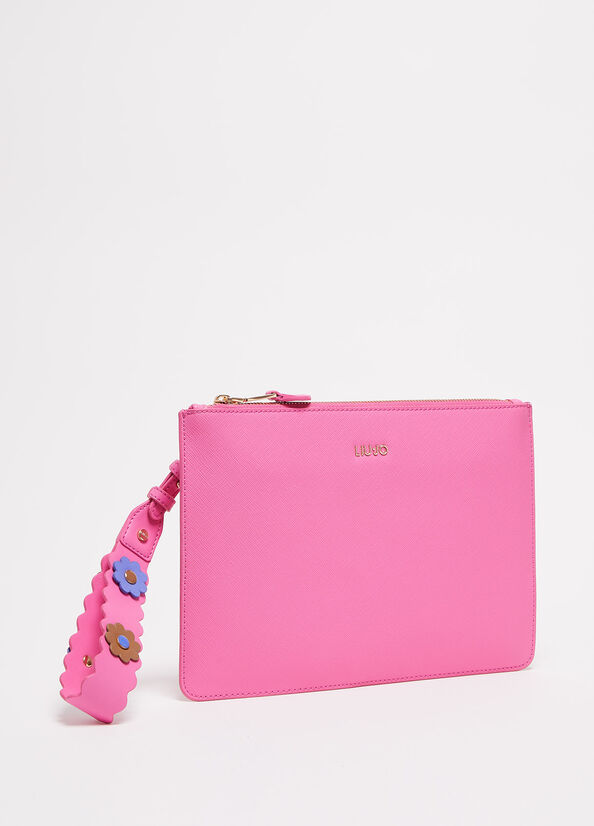 Women's Liu Jo Eco-Friendly Clutch Bag Pink | YSV-473951