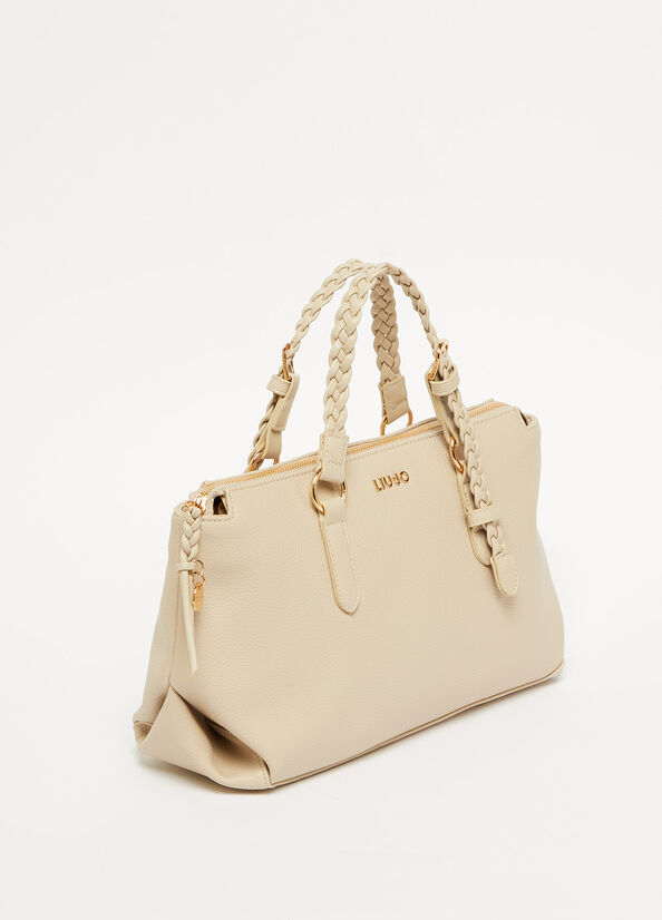 Women's Liu Jo Eco-Friendly Handbag Beige | JER-418762