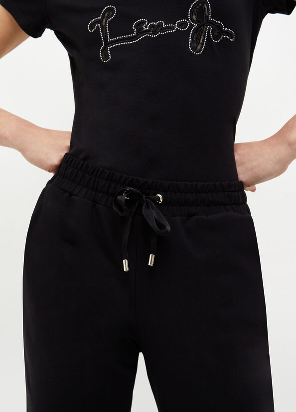 Women's Liu Jo Eco-Friendly Jogging Pants Black | CLT-740328