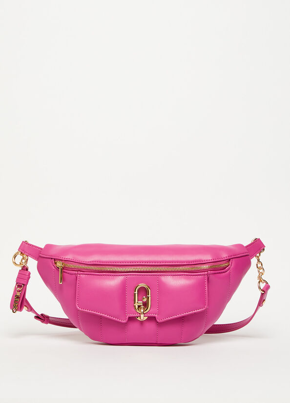 Women's Liu Jo Eco-Friendly Pouch Belt Bags Fuchsia | TNQ-851467