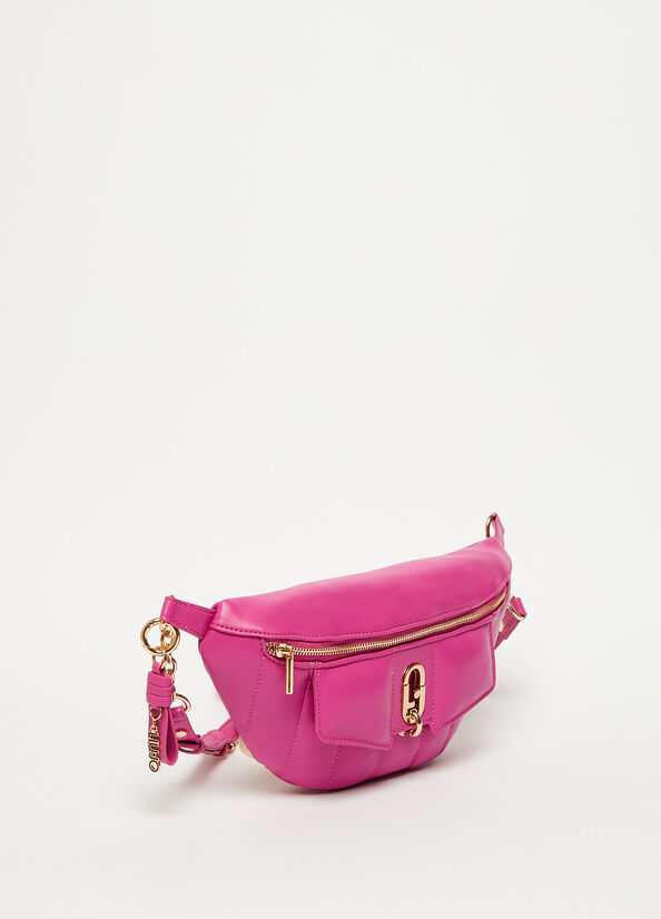 Women's Liu Jo Eco-Friendly Pouch Belt Bags Fuchsia | TNQ-851467