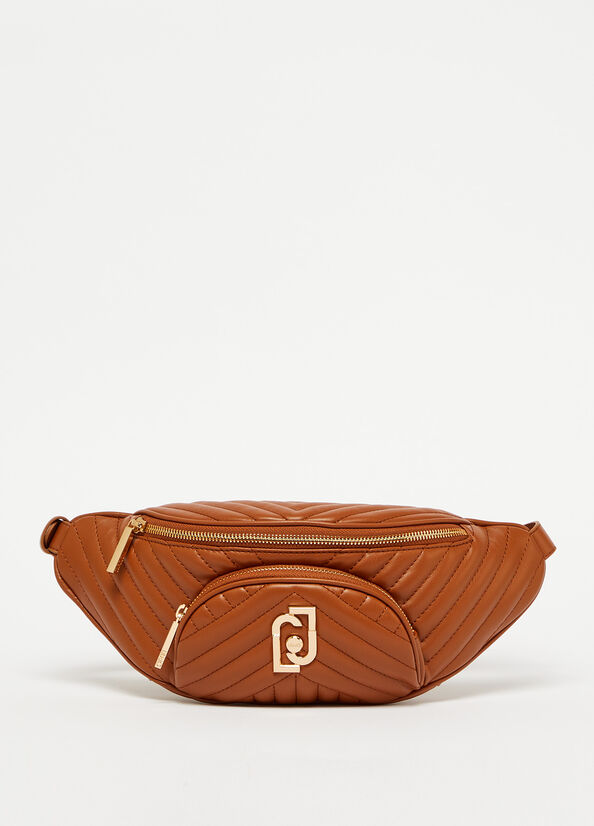 Women's Liu Jo Eco-Friendly Quilted Belt Bags Brown | RZV-479563