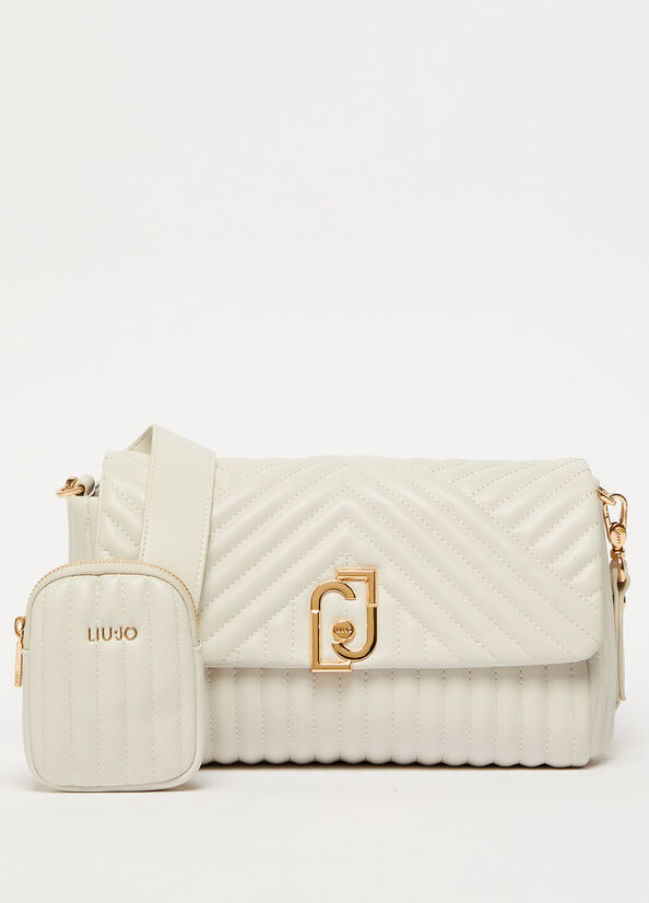 Women's Liu Jo Eco-Friendly Quilted Crossbody Bags Beige | WCJ-039478