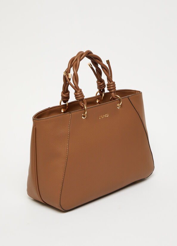 Women's Liu Jo Eco-Friendly Shopper Bag Brown | ING-063218