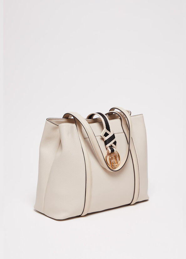 Women's Liu Jo Eco-Friendly Shoulder Bags Beige | RGX-035871