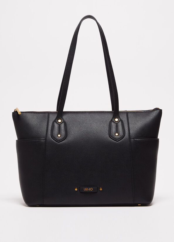 Women's Liu Jo Eco-Friendly Shoulder Bags Black | TXD-592804