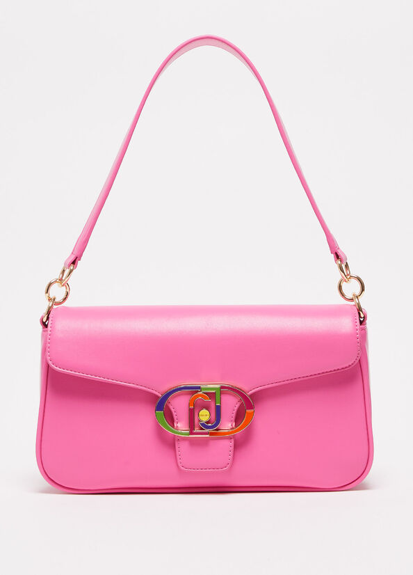 Women's Liu Jo Eco-Friendly Shoulder Crossbody Bags Pink | LFH-328906