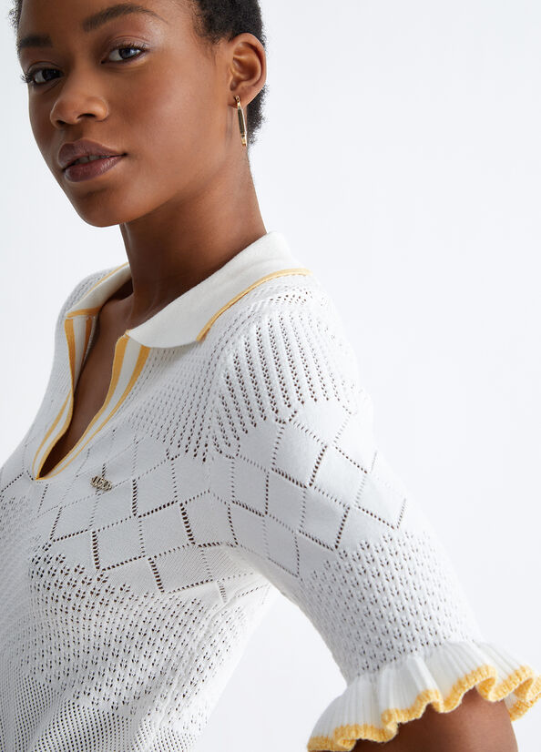 Women's Liu Jo Eco-Friendly Sweaters White / Yellow | MXI-634908