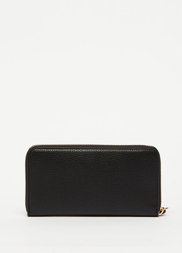 Women's Liu Jo Eco-Friendly With Charm Wallets Black | DUS-164782