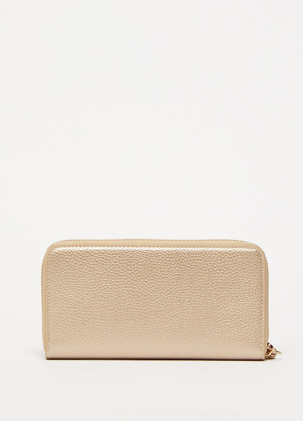 Women's Liu Jo Eco-Friendly With Charm Wallets Light Gold | LNH-520714