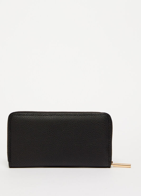 Women's Liu Jo Eco-Friendly Zip-Around Wallets Black | SBE-820634