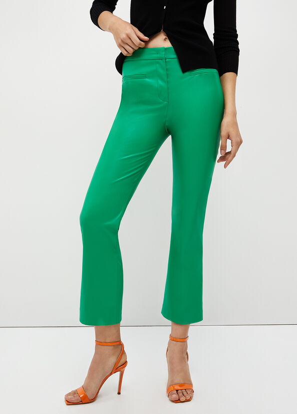 Women\'s Liu Jo Fabric Pants Green | PEW-723810