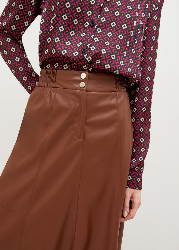 Women's Liu Jo Fabric Skirts Brown | CPB-871935