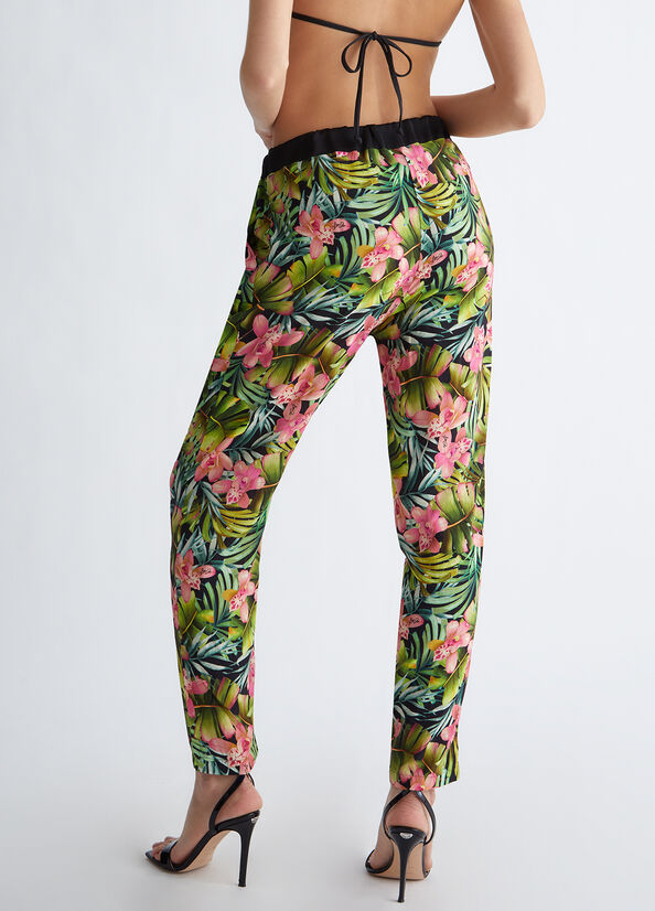 Women's Liu Jo Floral Pants Green | XQN-791528