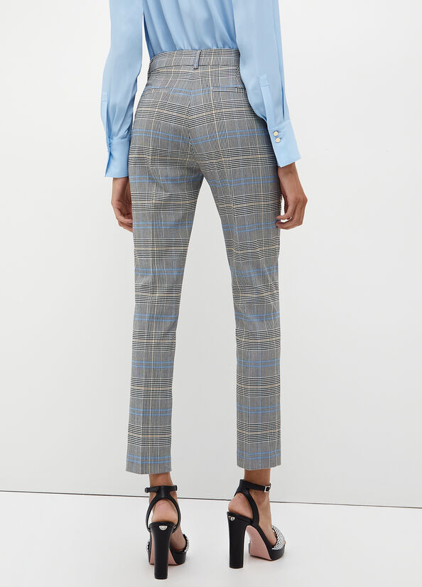 Women's Liu Jo Glen Plaid Pants Grey | AVQ-218605