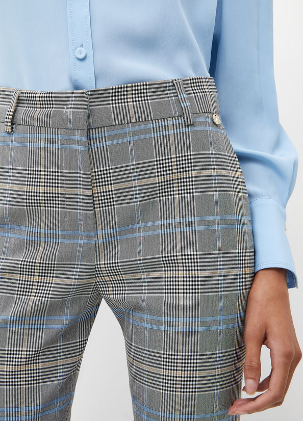 Women's Liu Jo Glen Plaid Pants Grey | AVQ-218605