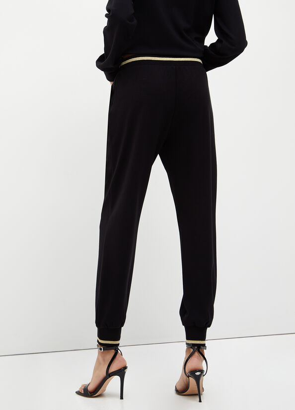 Women's Liu Jo Jogging In Jersey Pants Black | OPJ-620459