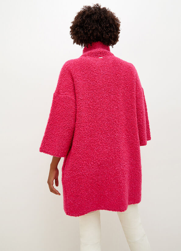 Women's Liu Jo Knit Coats Fuchsia | VLB-018256