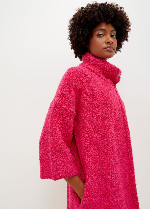 Women's Liu Jo Knit Coats Fuchsia | VLB-018256