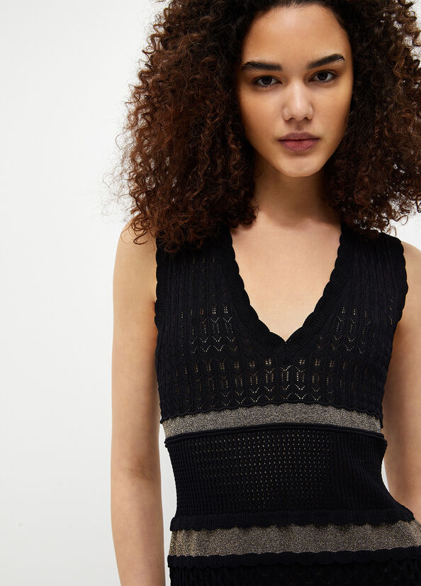 Women's Liu Jo Knit Dress Black | WCT-936018